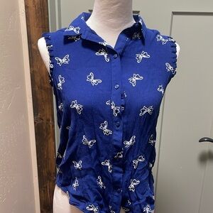 Lauren Conrad Disney Minnie Mouse Bow Sleeveless Tank Top Size Medium